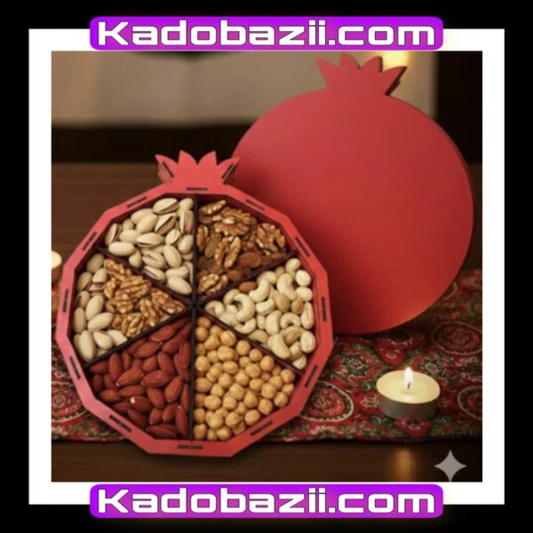آجیل‌خوری شش‌ تکه طرح شب یلدا
