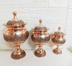 آجیل خوری،شکلات خوری و قندان مسی گنبدی گلبرگ نانو ارسال رایگان
