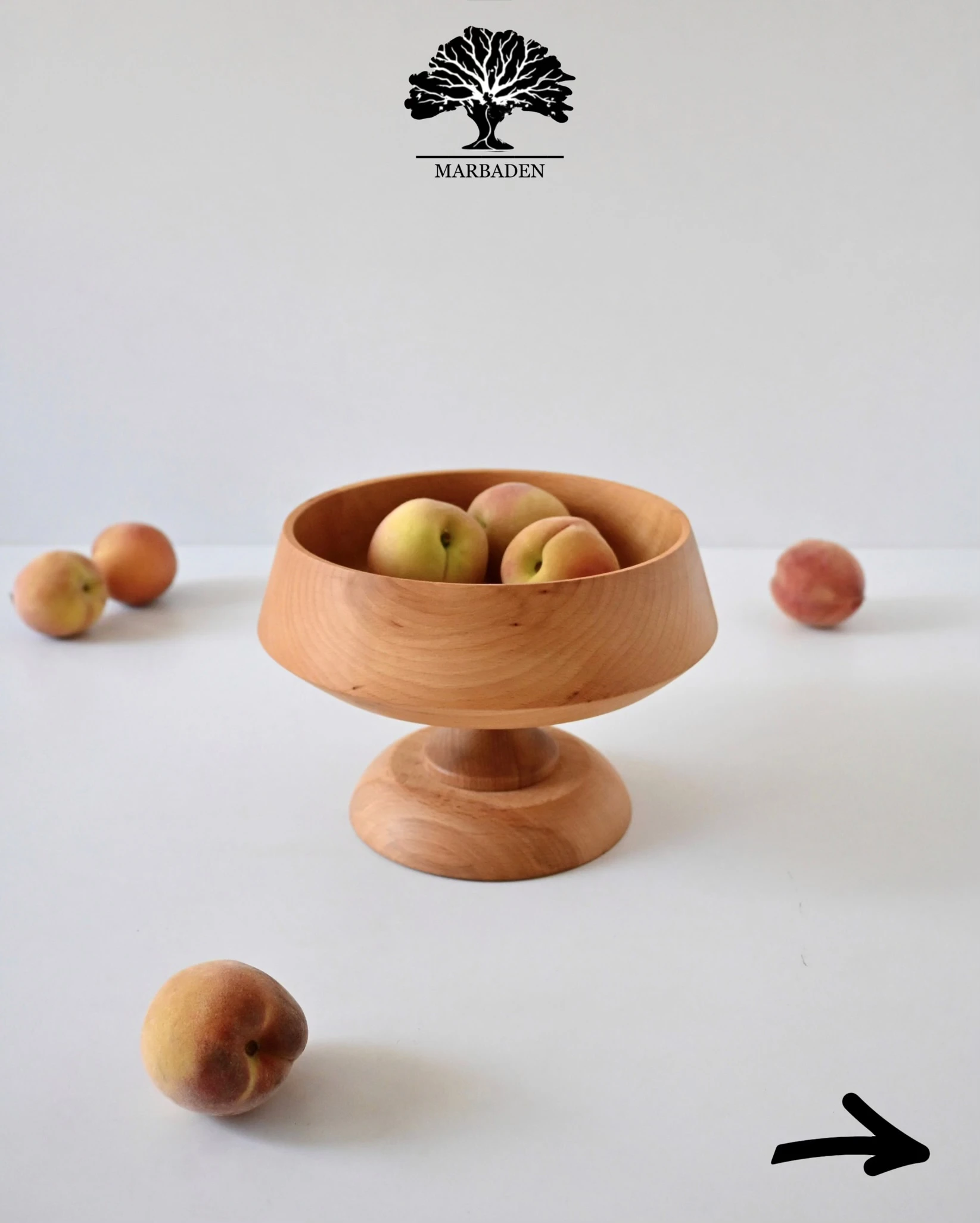 آجیل خوری مدل الماسی پایه کوتاه قطر 20 (چوب راش) Opava-P7