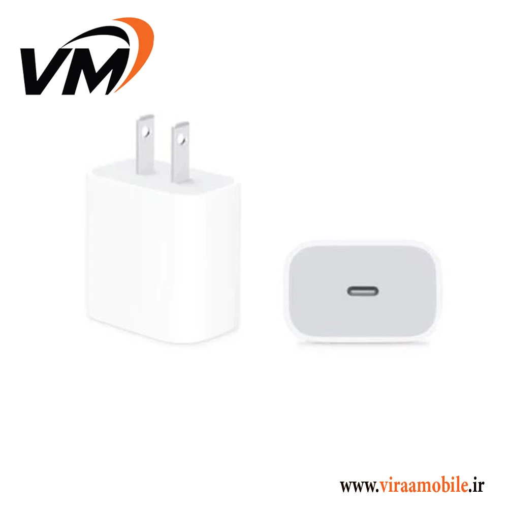 آداپتور 18 وات فست شارژ اصلی آیفون iPhone USB- C