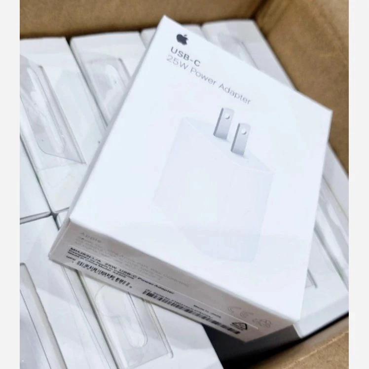 آداپتور آیفون Adapter 25w کلگی 25w پک جدید 20وات واقعی فروش عمده کارتن 20 عددی