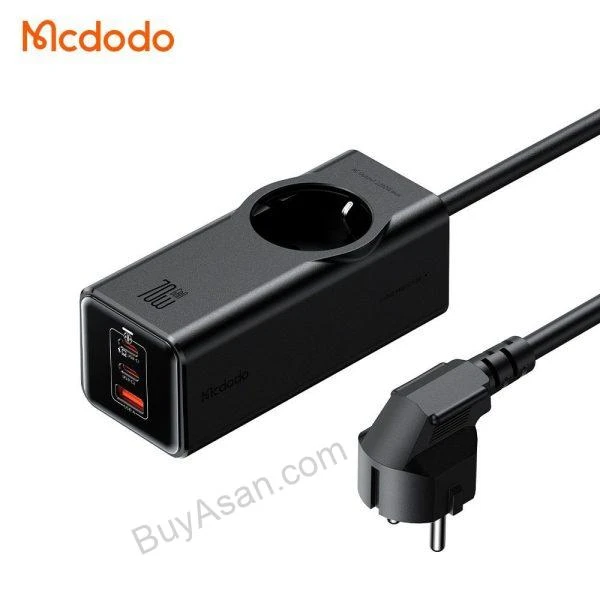 آداپتور شارژ و چندراهی برق 70 وات GaN مک‌دودو مدل CH-4620