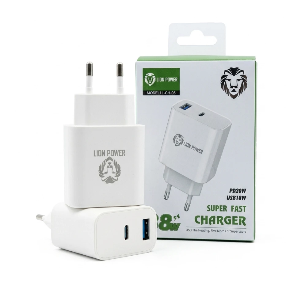 آداپتور لایون پاور LION POWER LP-CH012 USB+PD20W