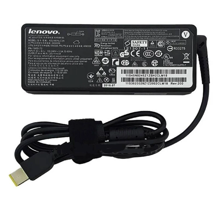 آداپتور لپ تاپ لنوو 20V 4.5A سر یو اس بی