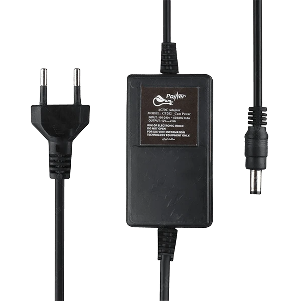 آداپتور ۱۲ ولت ۲.۵ آمپر مارک کم پاور Cam Power مدل CP202