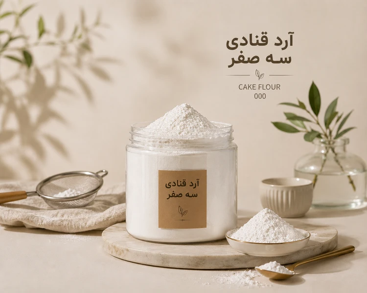 آرد قنادی سه صفر (بسته بندی فروشگاهی)