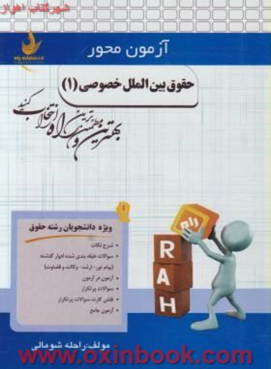 آزمون محورحقوق بین الملل خصوصی 1 ( راهنمای کتاب پیام نور )/ انتشارات راه