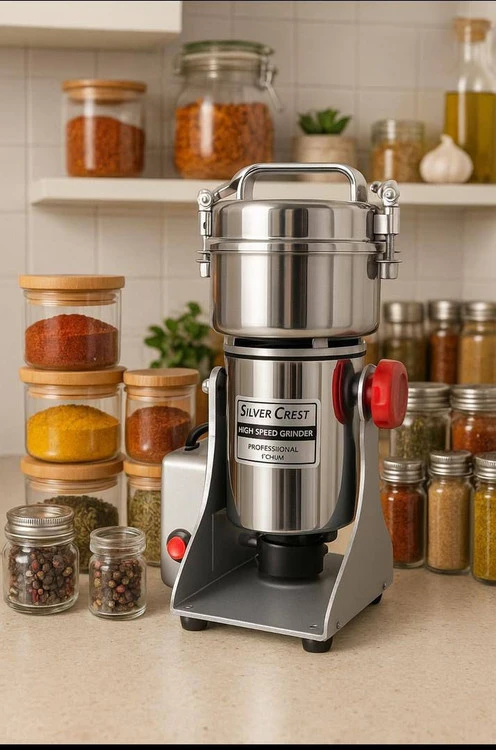 آسیاب 800 گرمی با تیغ یدک و فرچه فیوز و ذغال گهواره ای سیلورکرست