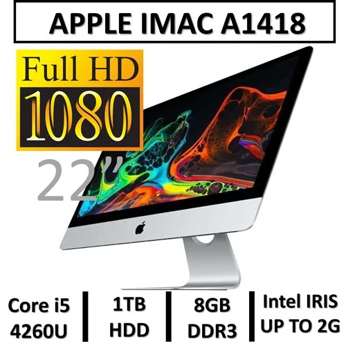 آل این وان استوک اپل آی مک 22 اینچ iMac A1418 / Core i5 4260U/8G DDR3/ 1TB HDD