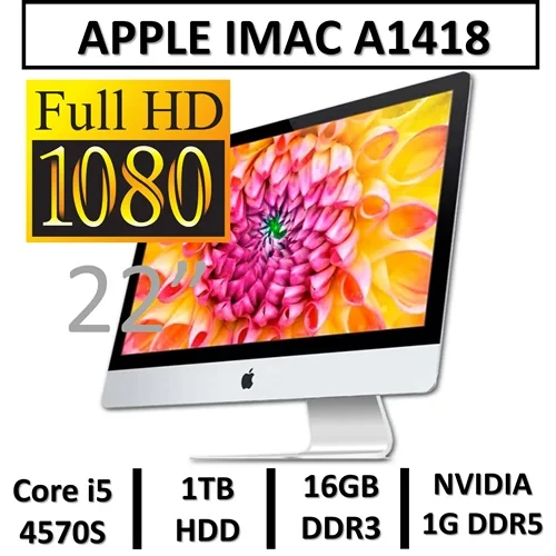 آل این وان استوک اپل آی مک 22 اینچ iMac A1418 / Core i5 4570S/16G DDR3/1TB HDD/NVIDIA 1G DDR5