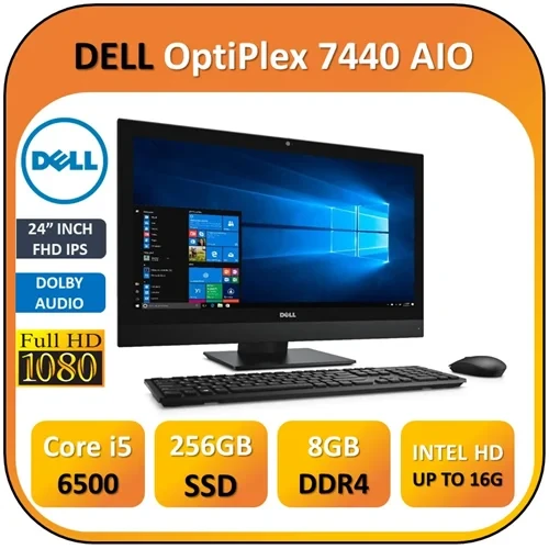 آل این وان استوک دل 24 اینچ ALLINONE DELL OptiPlex 7440 AIO/Core i5 6500/RAM 8/ 256G SSD