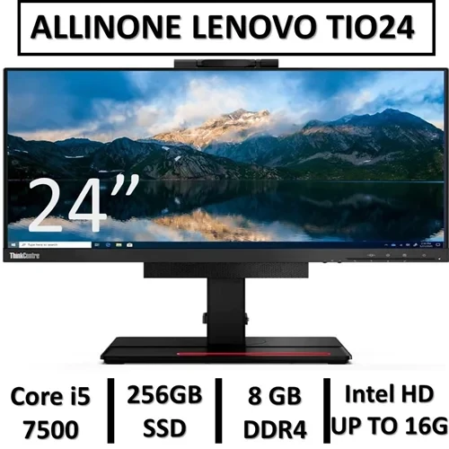 آل این وان استوک لنوو 24 اینچ نسل هفتم فریم لس USED ALLINONE LENOVO THINK CENTER TIO24/CPU Core i5 7500/RAM 8/ 256G SSD