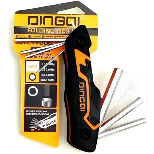آلن شش گوش چاقویی 8 عددی دینگی مدل 17006Allen Allen 8-piece Dingi knife set, model 17006