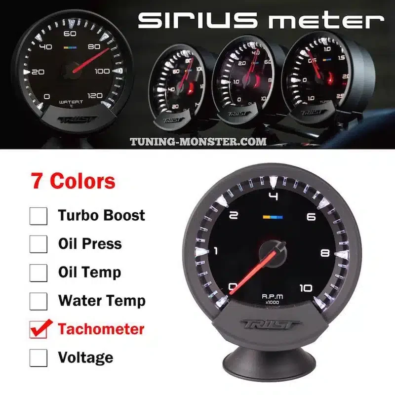 آمپر گیج دور موتور گردی GReddy Sirius