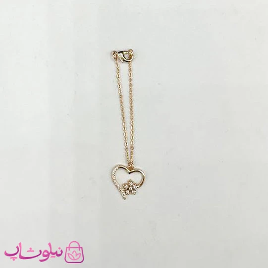 آویز ساعت زنانه ysx طرح قلب برفی نگینی کد 899