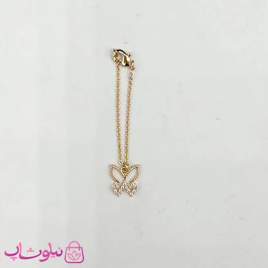 آویز ساعت زنانه ysx طرح پروانه طلایی کد 899