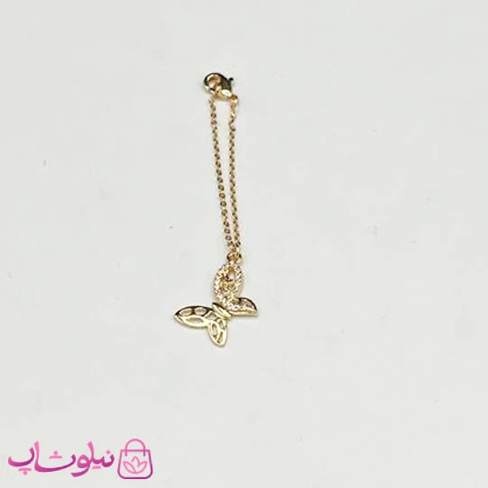 آویز ساعت زنانه ysx طرح پروانه نگین دار کد 899