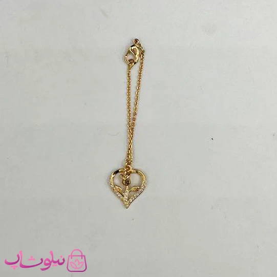 آویز ساعت زنانه ysx طرح گل رز داخل قلب کد 899