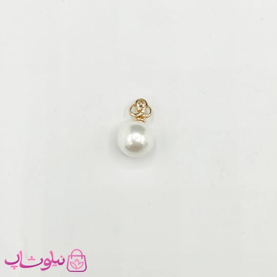 آویز گردنبند زنانه ژوپینگ طرح تک مروارید و گل کد 1391
