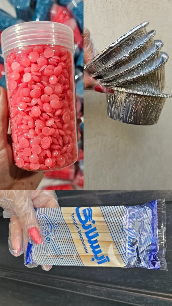 آیتم شماره 1(وکس ۳۰۰گرمی.کاردک.کاسه)