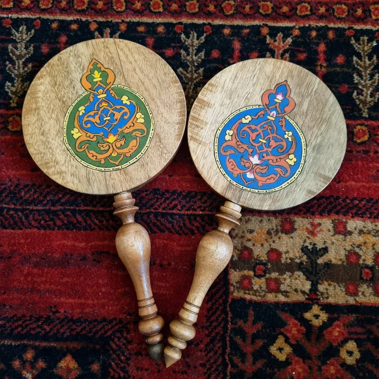آینه دسته دار چوبی تذهیب کپی