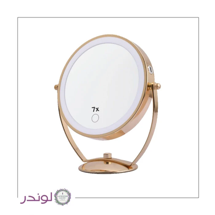 آینه رینگ لایت ۷ برابر آرایشی LED پایه کوتاه