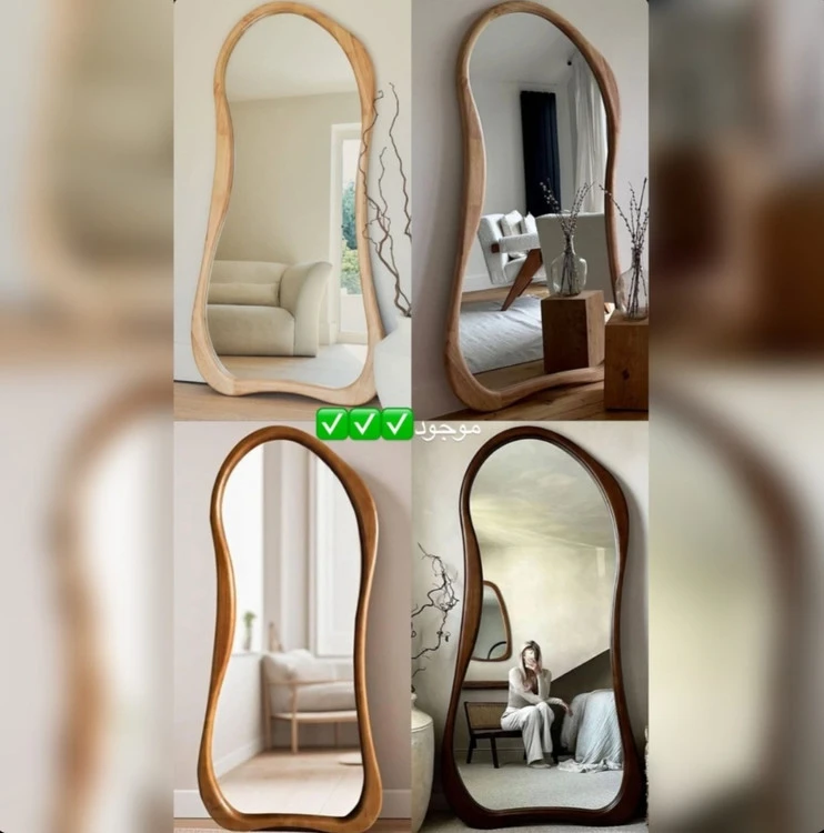 آینه قدی دفرمه چوب روس