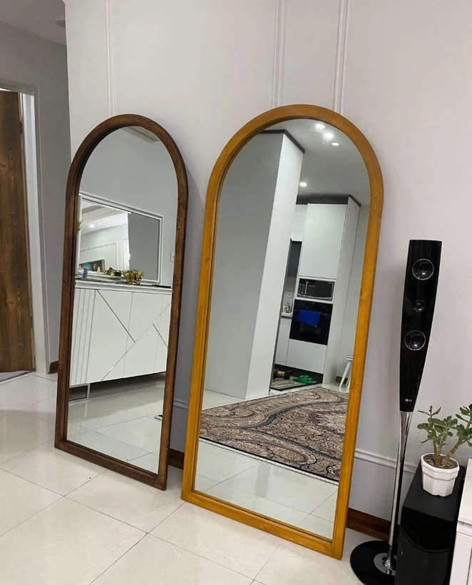 آینه قدی چوبی گنبدی سایز بزرگ