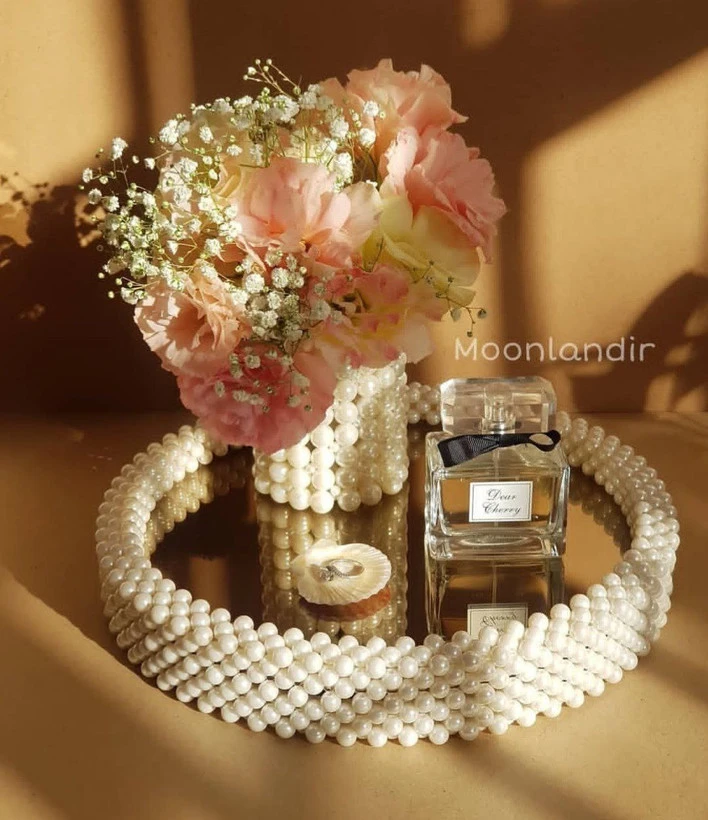 آینه مرواریدی گرد متوسط