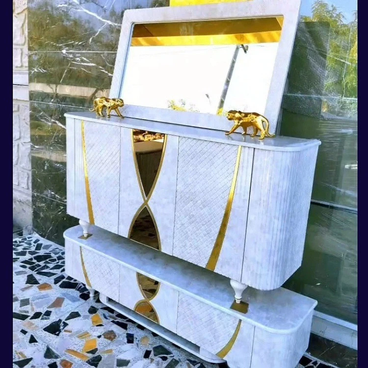 آینه و کنسول بزرگ طرح بی نهایت