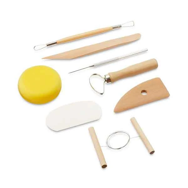 ابزار مجسمه سازی بسته بندی 8 عددی (pottery tool kit)