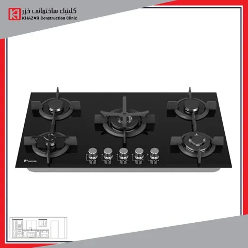 اجاق گاز شیشه‌ای داتیس مدل DG-549
