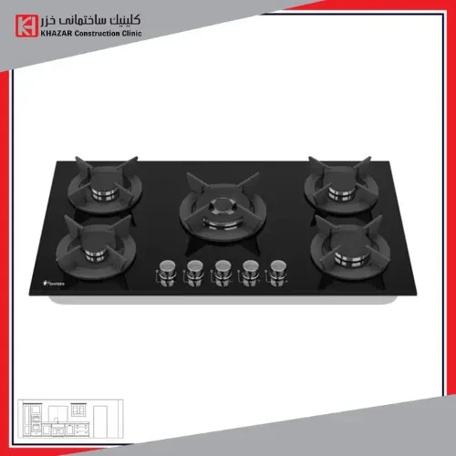 اجاق گاز شیشه‌ای داتیس مدل DG-553