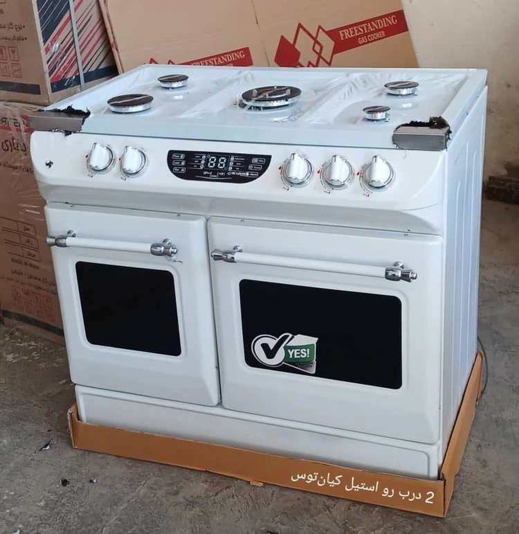 اجاق گاز طرح فر برند کیان مدل 2درب رو استیل