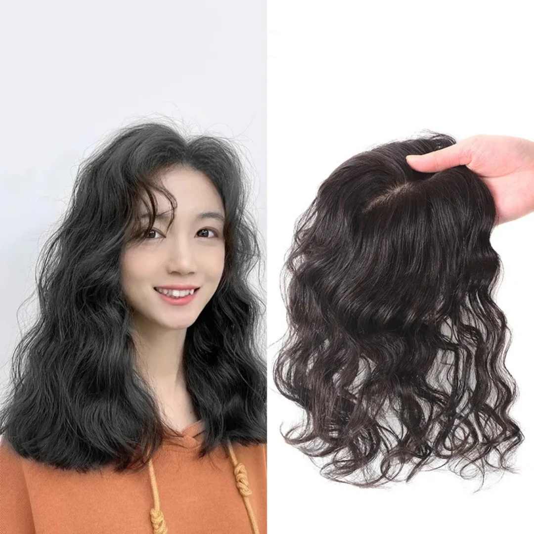 احیای مو با پروتز مو پروتز زنانه skinny injection ترمیم مو رنگ مشکی طبیعی سایز( عرض 8cm طول12cm ) بلندی مو 35cm