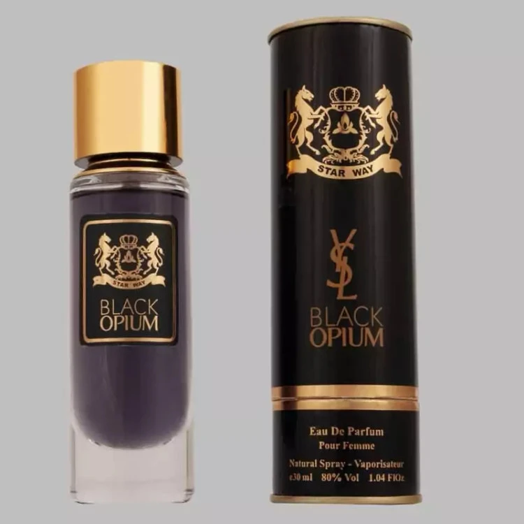 ادو پرفیوم زنانه استاروی بلک اوپیوم 30 میلی لیتر STAR WAY BLACK OPIUM (پس کرایه)