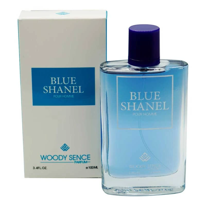 ادو پرفیوم مردانه وودی سنس مدل بلو شنل Blue Shanel حجم 100 میلی لیتر