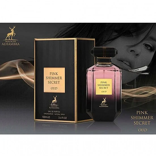 ادوپرفیوم زنانه PINK Shimmer secret oud حجم 100 میلی(الحمبرا)