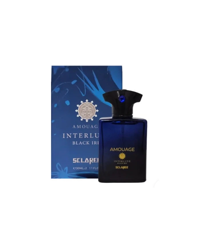 ادوپرفیوم مردانه اسکلاره Sclaree مدل آمواج اینترلود بلک ایریس Amouage Interlude Black Iris حجم 30 میلی لیتر طرح مارک