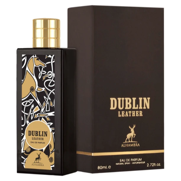 ادکلن دوبلین لدر الحمبرا Dublin Leather حجم 80 میل مشابه ممو آیریش لدر