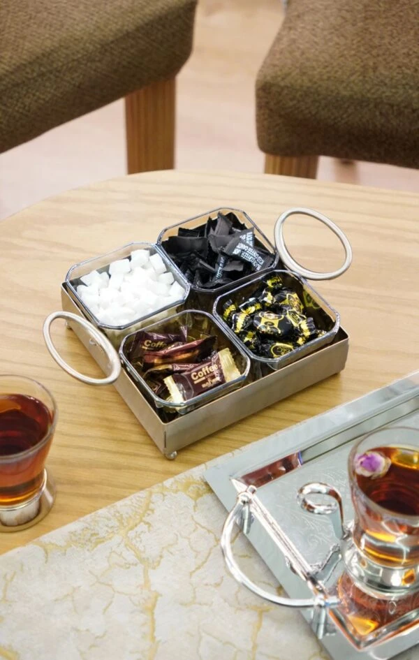 اردو خوری 4 خانه مینیمال دسته ساده1044N