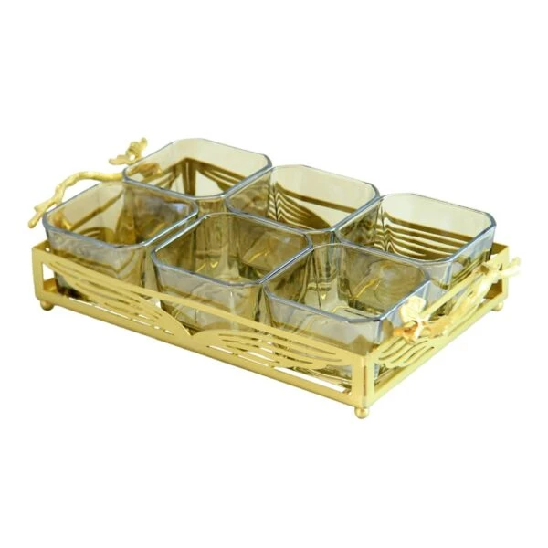 اردو خوری برنجی مدل شش خانه کد B-7046