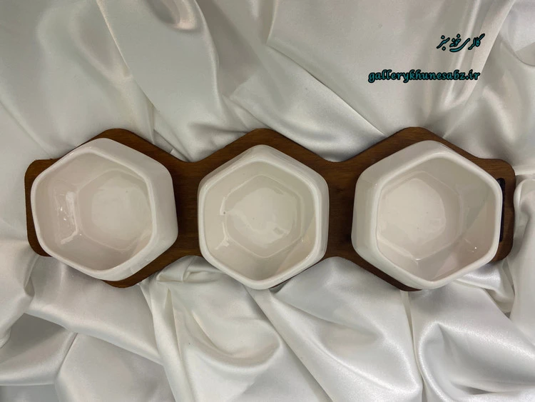 اردو خوری سه خونه شش ضلعی چوب و سرامیک