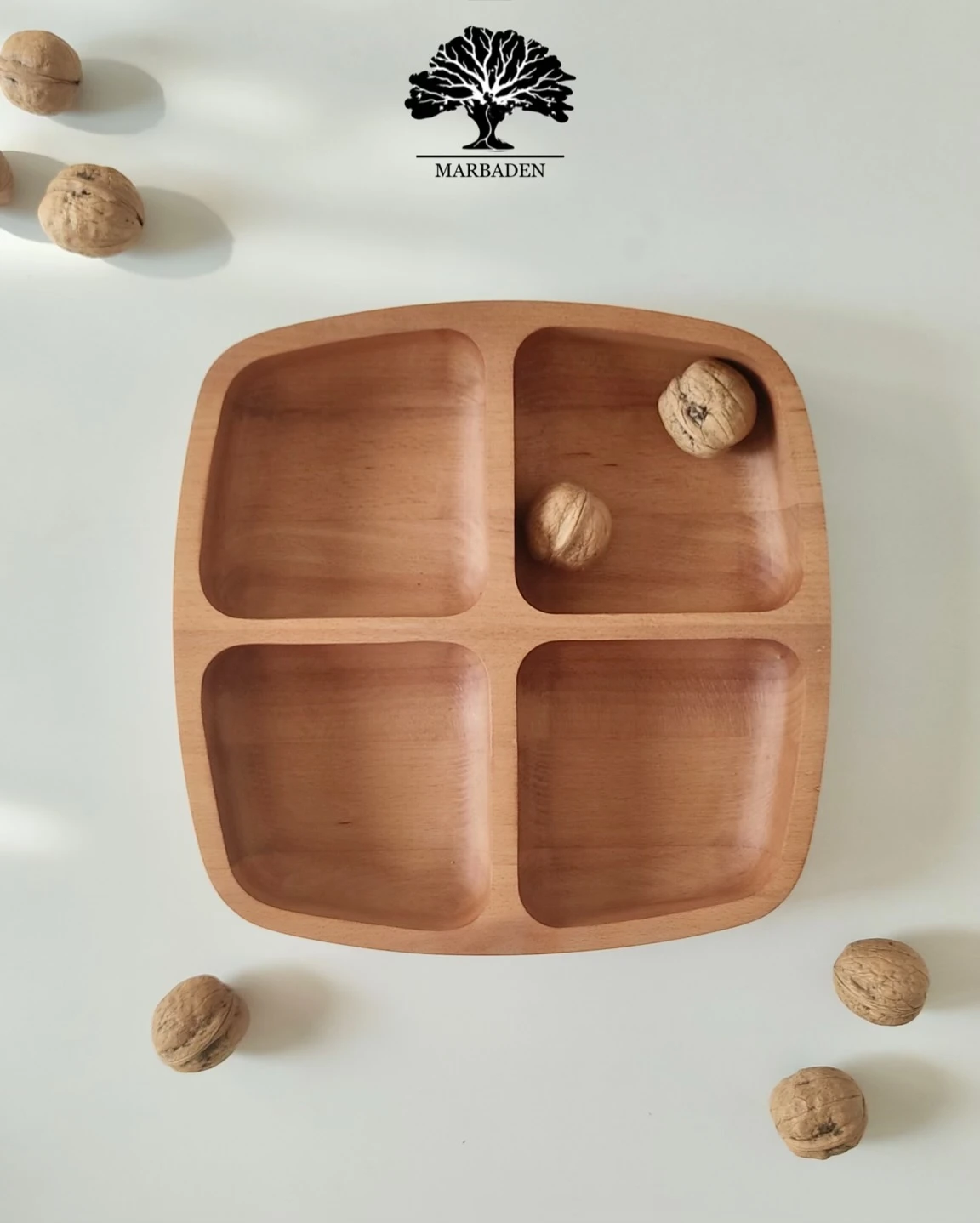 اردو خوری مدل مربع 4 خانه (چوب راش) Manta-6
