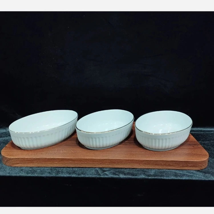 اردوخوری بیضی ریوان سه خانه خط طلا