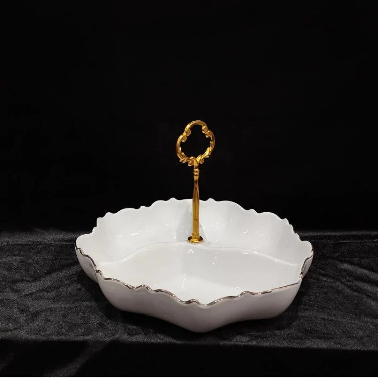 اردوخوری موج 3 خانه دسته دار خط طلا