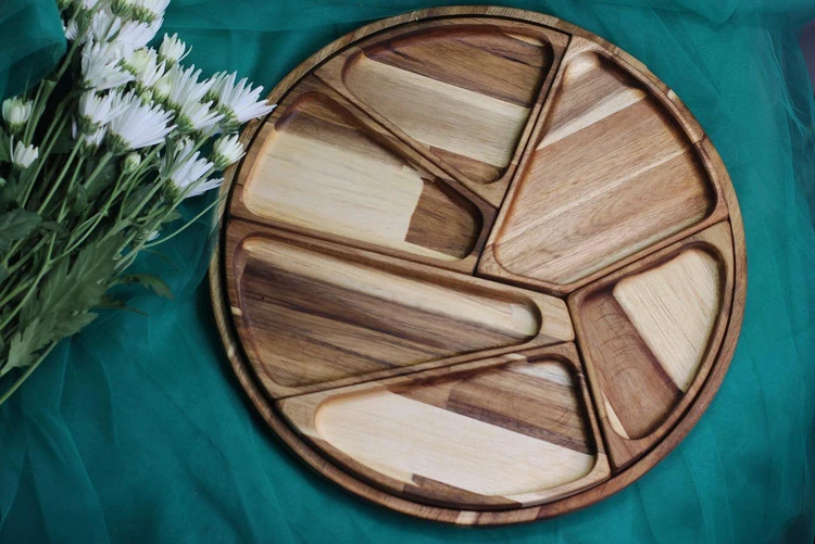 اردوخوری چوبی آکاسیا چندتیکه (جورچین) M0019