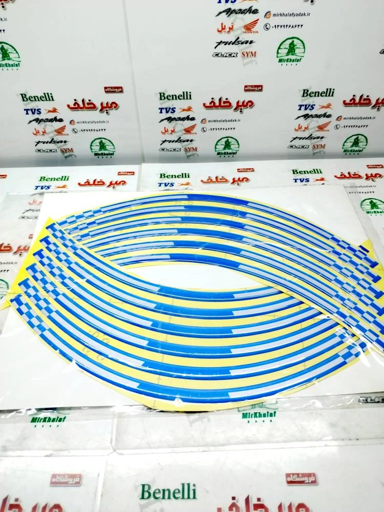 ارم (برچسب) شبرنگ دور رینگ ژله ای sym اس وای ام ابی روشن