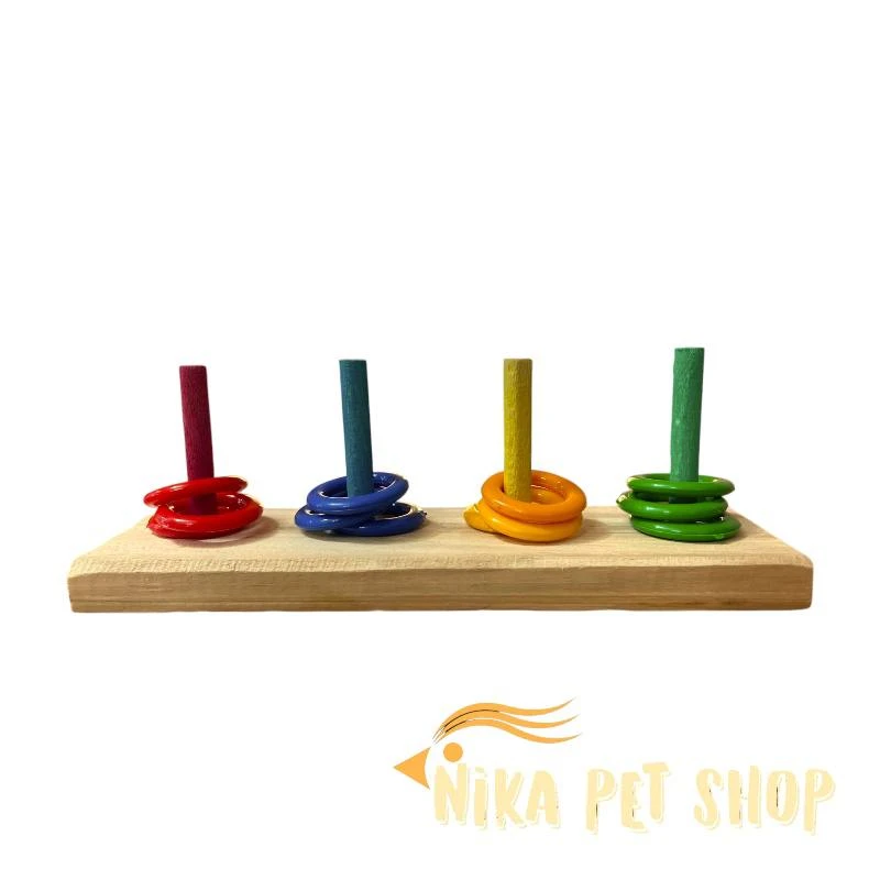 اسباب بازی آموزشی میله و حلقه رنگی