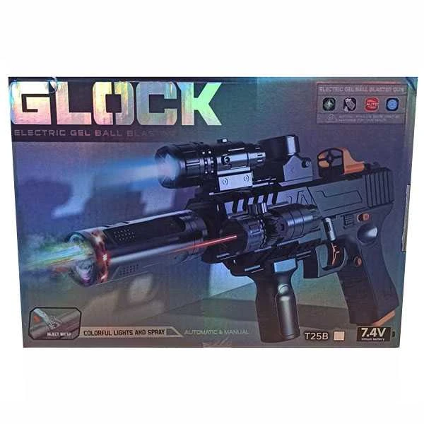 اسباب بازی تفنگ شارژی اتومات تیر ژله ای مدل M1911 دودزا T25